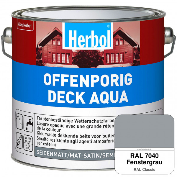 Offenporig-Deck Aqua (RAL 7040 Fenstergrau)