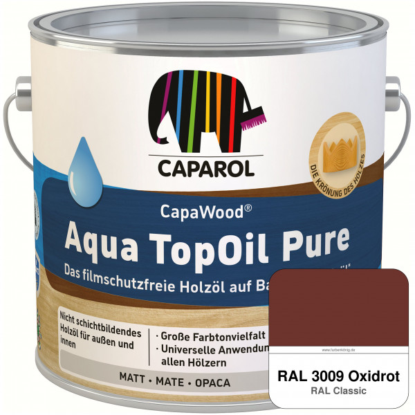 CapaWood® AquaTopOil Pure (RAL 3009 Oxidrot) - ersetzt CapaGreen Holz-Öl Aqua