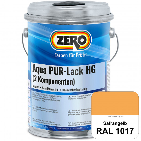 Aqua PUR-Lack HG inkl. Härter (RAL 1017 Safrangelb)
