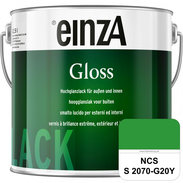 einzA Gloss (NCS S 2070-G20Y) Hochwertiger Alkydharzlack in Premium-Qualität, hochglänzend.