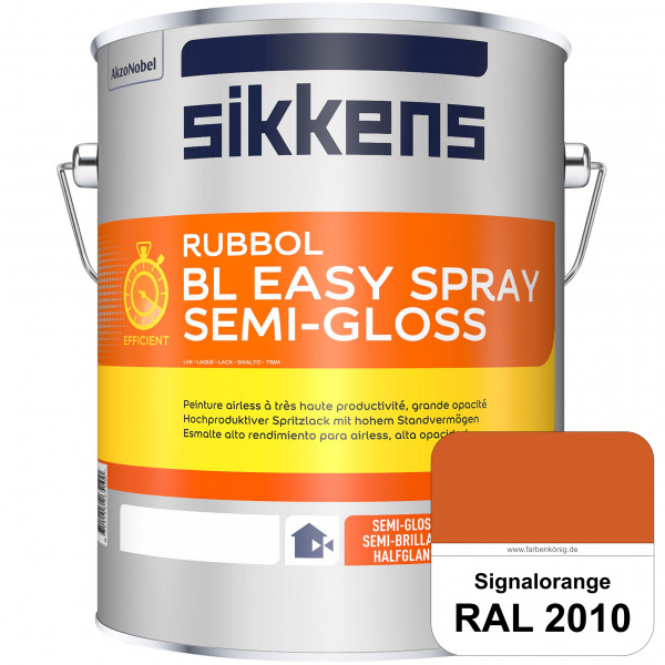 Rubbol BL Easy Spray (RAL 2010 Signalorange) Seidenglänzender Airlesslack (außen & innen)