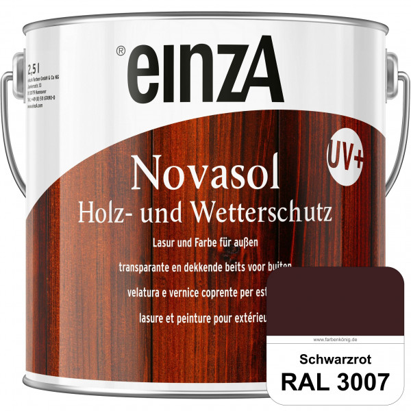 einzA Novasol HW Farbe (RAL 3007 Schwarzrot) Deckender Wetterschutz für außen