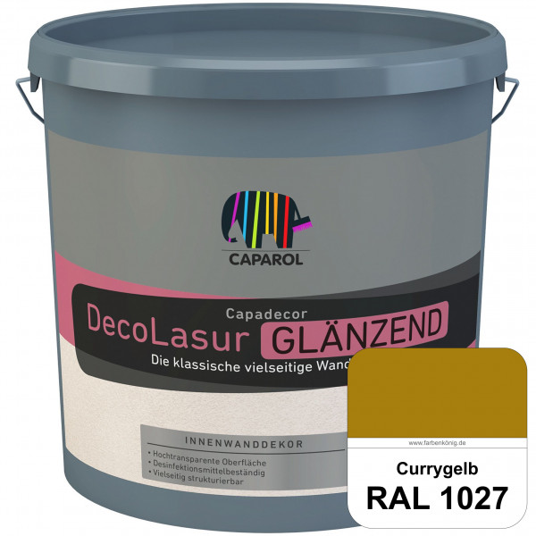 Capadecor DecoLasur Glänzend (RAL 1027 Currygelb) Glänzende Lasurfarbe auf Dispersionsbasis (innen)
