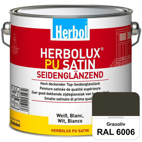 Herbolux PU Satin (RAL 6006 Grauoliv) Top-PU-Seidenglanzlack (Innen & Außen)