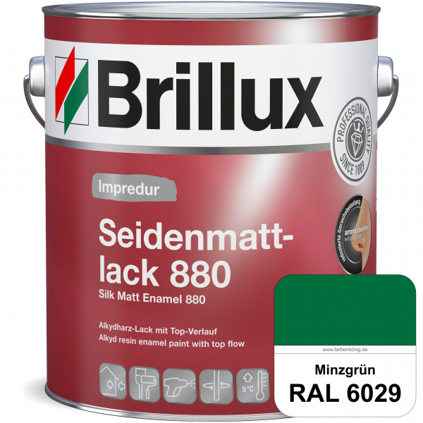 Impredur Seidenmattlack 880 (RAL 6029 Minzgrün) für Holz- oder Metallflächen innen & außen