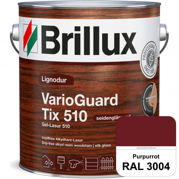 Lignodur VarioGuard Tix 510 (Gel-Lasur 510) RAL 3004 Purpurrot