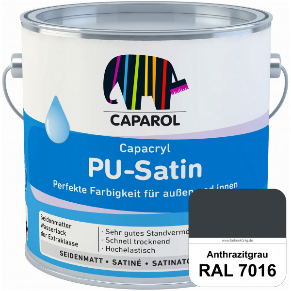 Capacryl PU-Satin (RAL 7016 Anthrazitgrau) hochwertige Zwischen-/ Schluss­lackierungen für grundiert