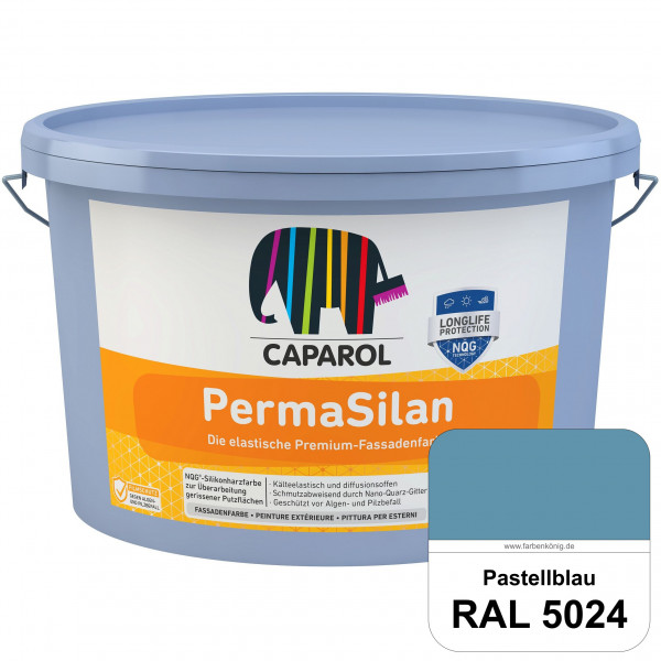 PermaSilan (RAL 5024 Pastellblau) Elastische, diffusionsoffene Fassadenfarbe mit integrierter Nano-Q