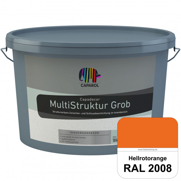 Capadecor MultiStruktur grob (RAL 2008 Hellrotorange) quarzgefüllte Zwischen- und Schlußbeschichtung