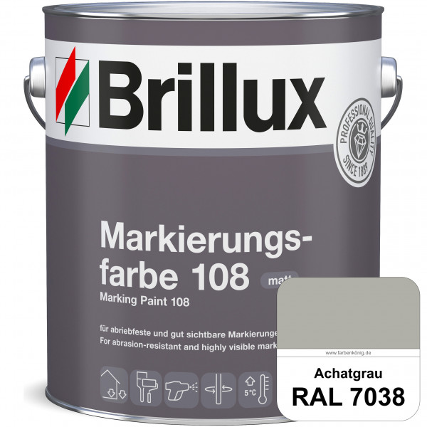 Markierungsfarbe 108 (RAL 7038 Achatgrau) Markierungsfarbe für Asphalt, Betonböden, Zementestrichen