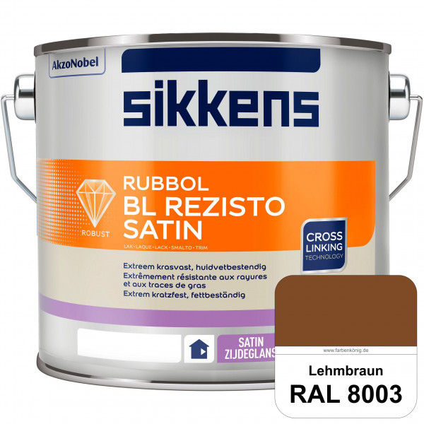 Rubbol BL Rezisto Satin (RAL 8003 Lehmbraun) seidenglänzender und strapazierfähiger Lack (wasserbasi