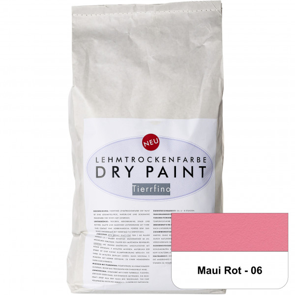 DRY-PAINT Lehmtrockenfarbe - Maui Rot - 06