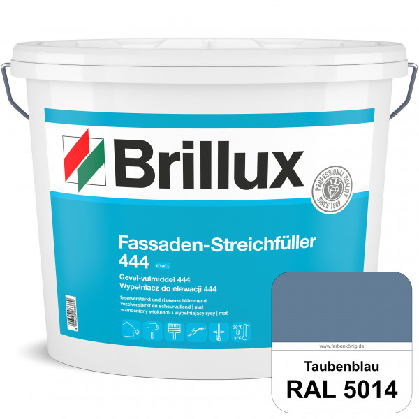 Fassaden-Streichfüller 444 (RAL 5014 Taubenblau) Faserverstärkter Streichfüller mit rissverschlämmen