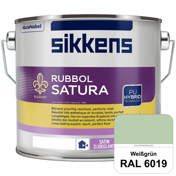 Rubbol Satura (RAL 6019 Weißgrün) seidenglänzender Lack (lösemittelhaltig) innen & außen