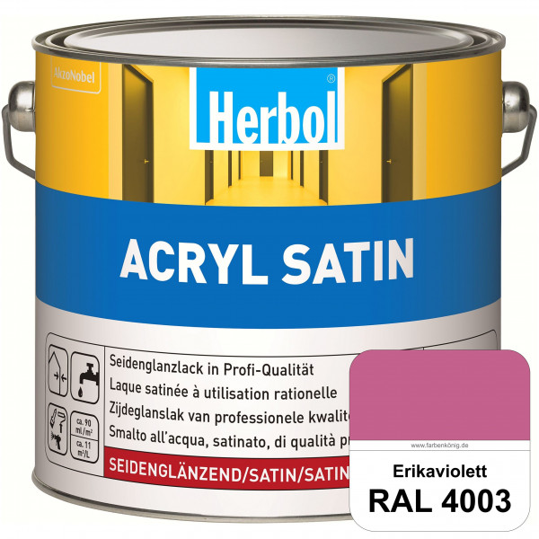 Acryl Satin (RAL 4003 Erikaviolett) wasserverdünnbarer seidenglänzender Lack (Innen & Außen)
