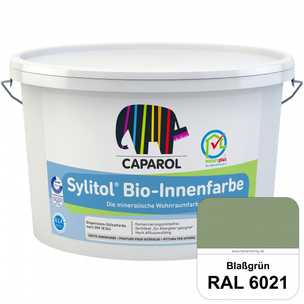Sylitol® Bio-Innenfarbe (RAL 6021 Blassgrün) Innenfarbe auf Silikatbasis  für Allergiker