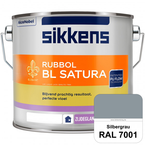 Rubbol BL Satura (RAL 7001 Silbergrau) seidenglänzender PU-Lack (wasserbasiert) innen & außen