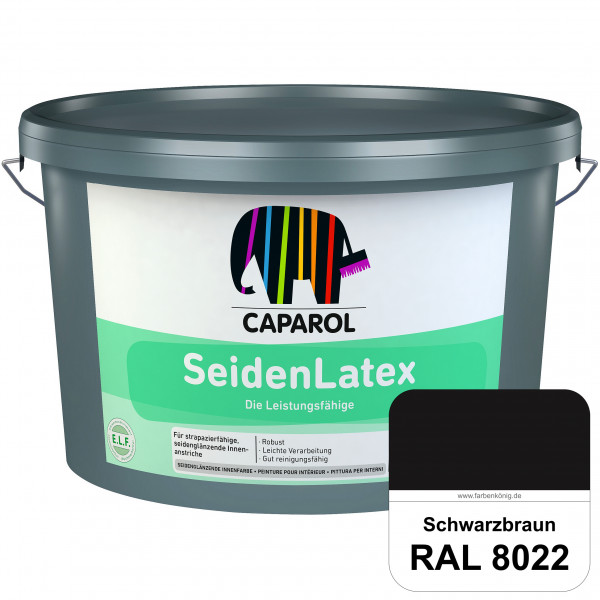 SeidenLatex ELF (RAL 8022 Schwarzbraun) strapazierfähige, scheuerbeständige und seidenmatte Latexfar