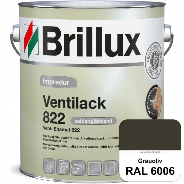 Impredur Ventilack 822 (RAL 6006 Grauoliv) Seidenglanzlack (lösemittelhaltig) Fenster & Türen innen