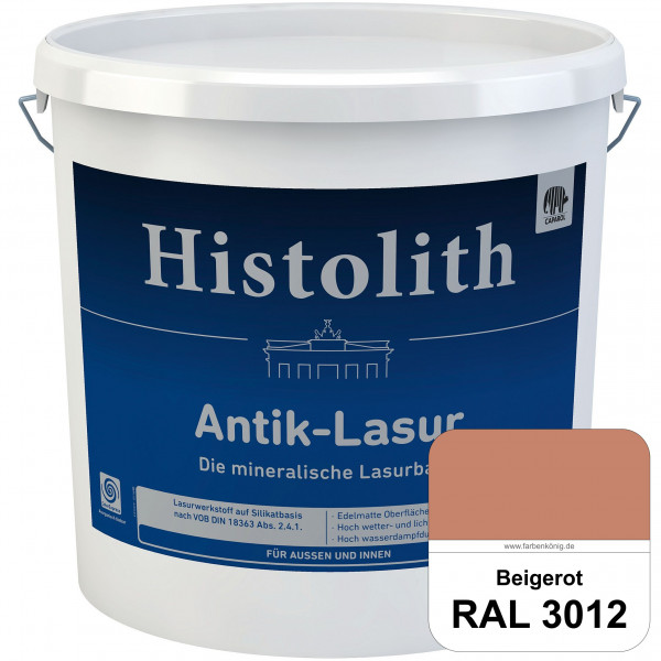 Histolith® Antik-Lasur (RAL 3012 Beigerot) Lasurkonzentrat nach dem Vorbild historischer Beschichtun