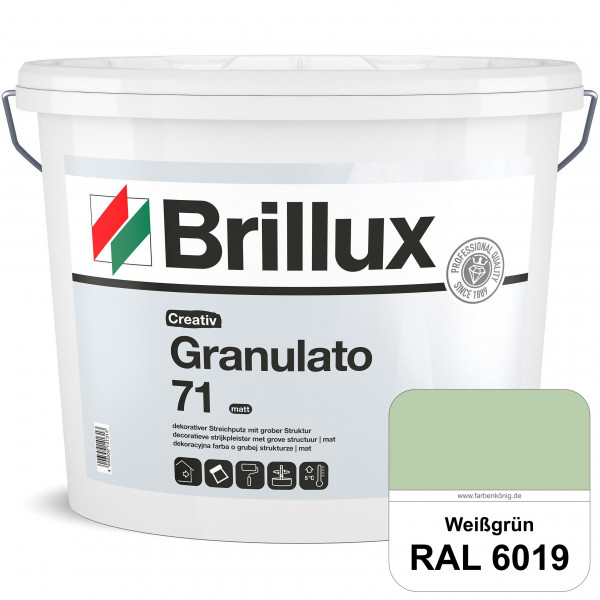 Creativ Granulato 71 (RAL 6019 Weißgrün) Verarbeitungsfertige, quarzgefüllte Dispersionsfarbe für de