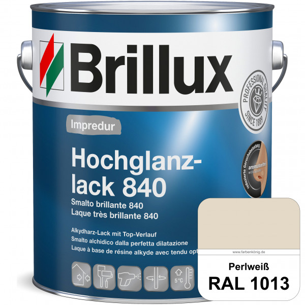 Impredur Hochglanzlack 840 (RAL 1013 Perlweiß) für Holz- und Metallflächen (löselmittelhaltig) innen