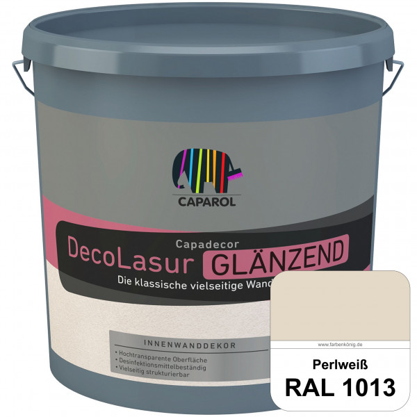 Capadecor DecoLasur Glänzend (RAL 1013 Perlweiß) Glänzende Lasurfarbe auf Dispersionsbasis (innen)
