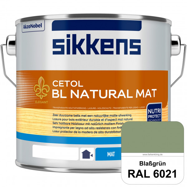 Cetol BL Natural Mat (RAL 6021 Blassgrün) Matte, wasserverdünnnbare Dünnschichtlasur