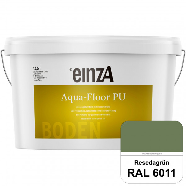 einzA Aqua-Floor PU (RAL 6011 Resedagrün) seidenglänzender Acryl-PU-Bodenbeschichtung