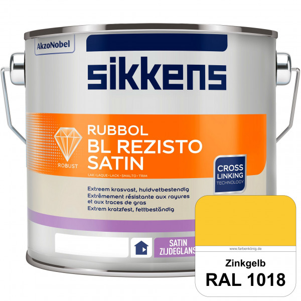 Rubbol BL Rezisto Satin (RAL 1018 Zinkgelb) seidenglänzender und strapazierfähiger Lack (wasserbasie