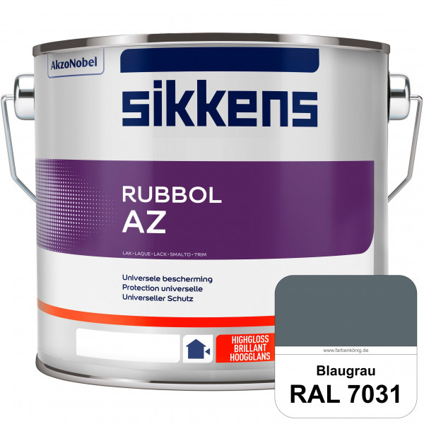 Rubbol AZ (RAL 7031 Blaugrau) Hochwertiger, universeller Hochglanzlack (lösemittelhaltig) außen