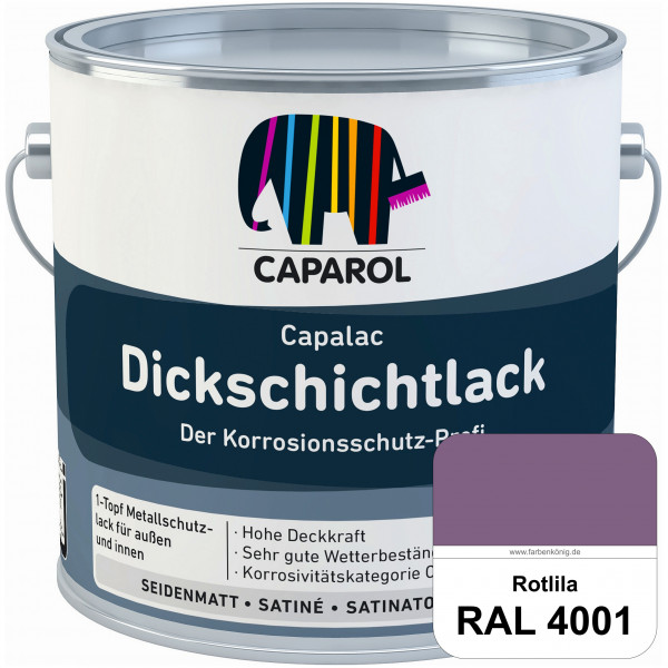 Capalac Dickschichtlack (RAL 4001 Rotlila) 1-Topf Metallschutzlack (löselmittelhaltig) innen & außen