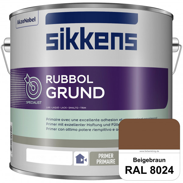 Rubbol Grund (RAL 8024 Beigebraun) Seidenmatte Grund- und Zwischenbeschichtung auf Kunstharzbasis (i
