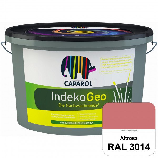 IndekoGeo (RAL 3014 Altrosa) Ressourcenschonende Premium Innenfarbe für stumpfmatte Oberflächen