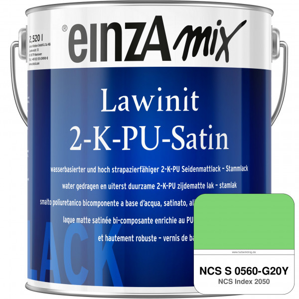 einzA Lawinit 2-K-PU Satin Stammlack (NCS S 0560-G20Y)