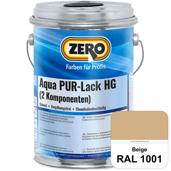 Aqua PUR-Lack HG inkl. Härter (RAL 1001 Beige)