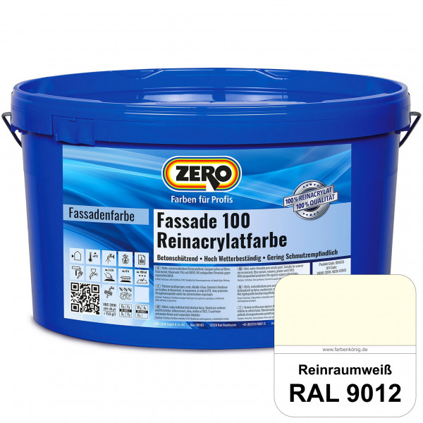 Fassade 100 Reinacrylatfarbe (RAL 9012 Reinraumweiß)