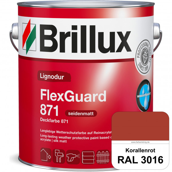 Lignodur FlexGuard 871 (Deckfarbe 871) RAL 3016 Korallenrot
