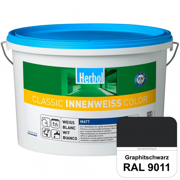 Classic Innenweiss Color (RAL 9011 Graphitschwarz) Hochwertige Renovierungsfarbe