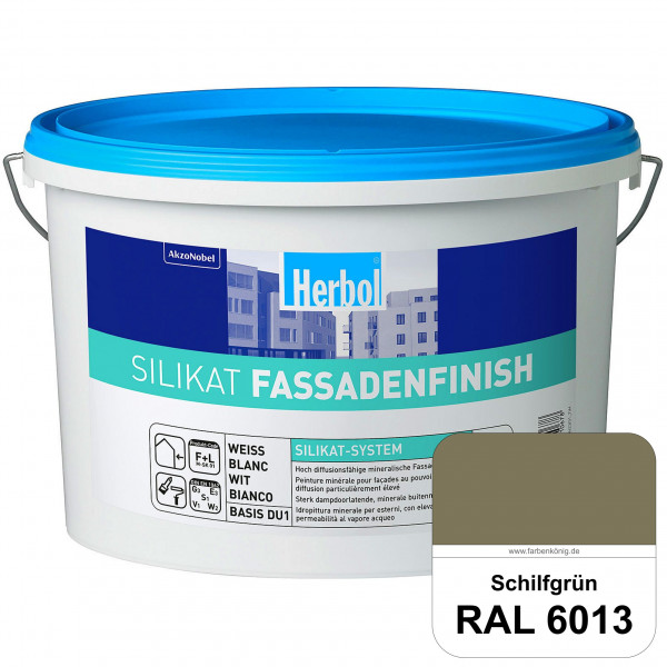 Silikat FassadenFinish (RAL 6013 Schilfgrün) mineralische Fassadenfarbe für den natürlichen Fassaden