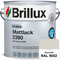 2K-Aqua Mattlack 2390 (B-Ware) - 0,875 Liter (RAL 9002 Grauweiß)
