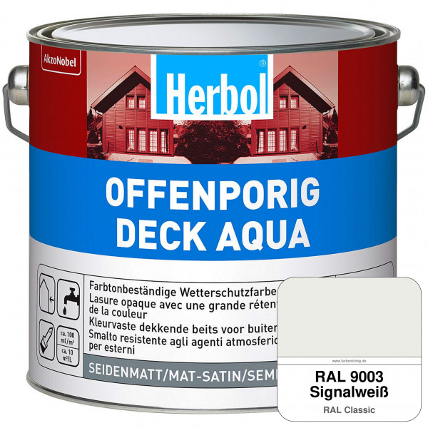 Offenporig-Deck Aqua (RAL 9003 Signalweiß)