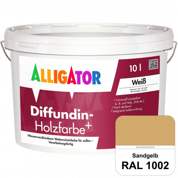 Diffundin-Holzfarbe+ (RAL 1002 Sandgelb)