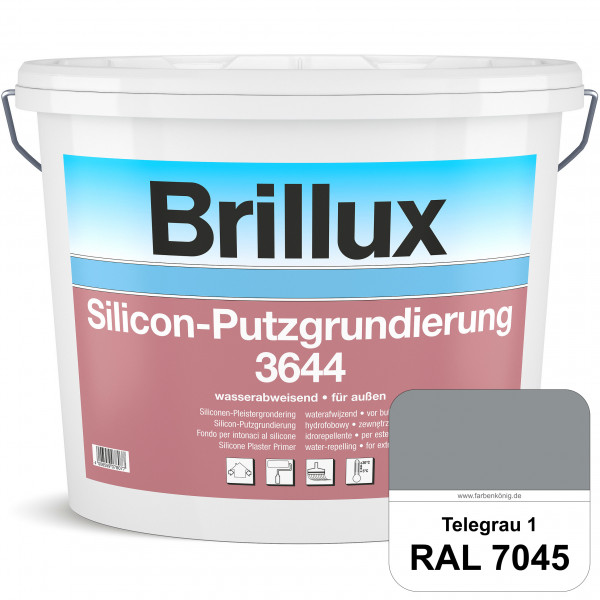 Silicon-Putzgrundierung 3644 (RAL 7045 Telegrau 1) Haftvermittelnde & quarzhaltige Grundierfarbe auf