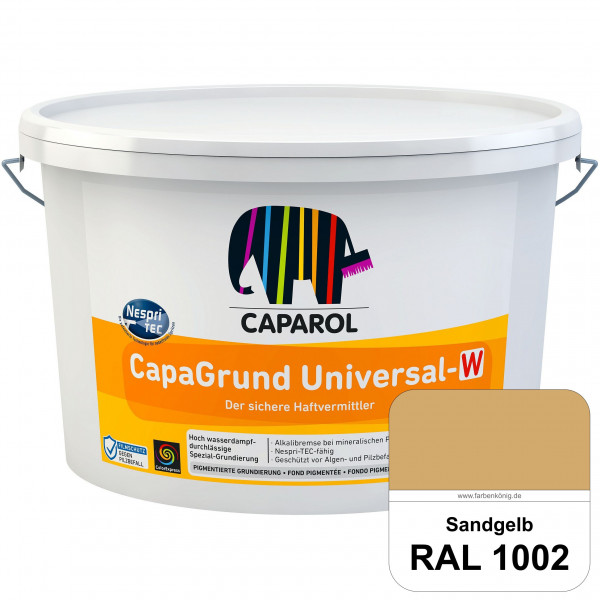 CapaGrund Universal-W (RAL 1002 Sandgelb) hoch wasserdampfdurchlässige Spezial-Grundierung (innen &