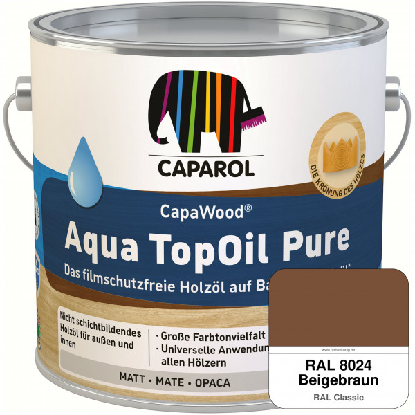 CapaWood® AquaTopOil Pure (RAL 8024 Beigebraun) - ersetzt CapaGreen Holz-Öl Aqua
