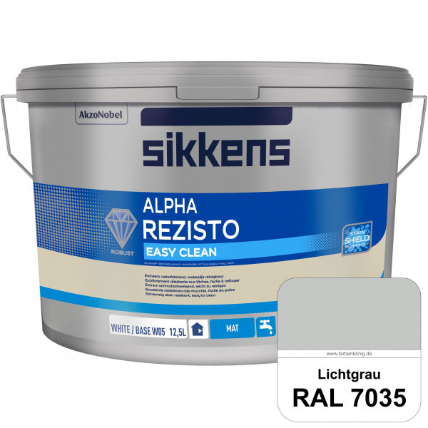 Alpha Rezisto Easy Clean (RAL 7035 Lichtgrau) Extrem widerstandsfähige & matte Innenfarbe