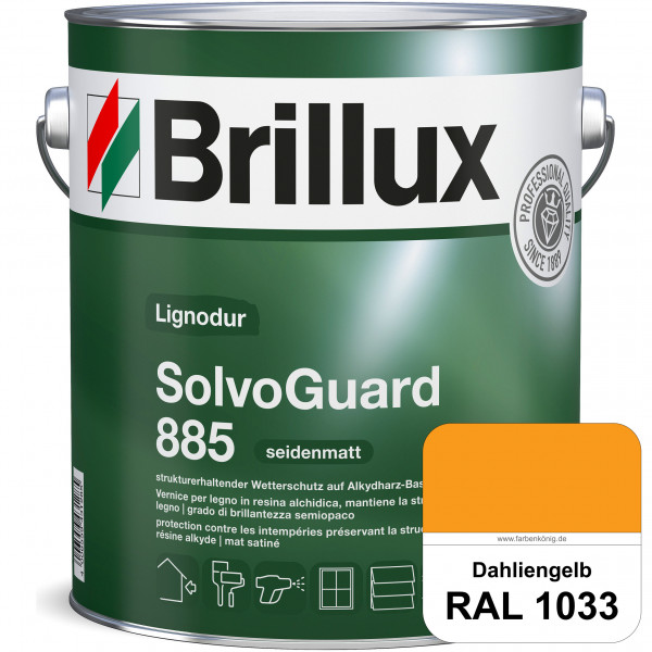 SolvoGuard 885 (RAL 1033 Dahliengelb) deckende oder lasierende seidenmatte Alkydharz-Holzfarbe für a