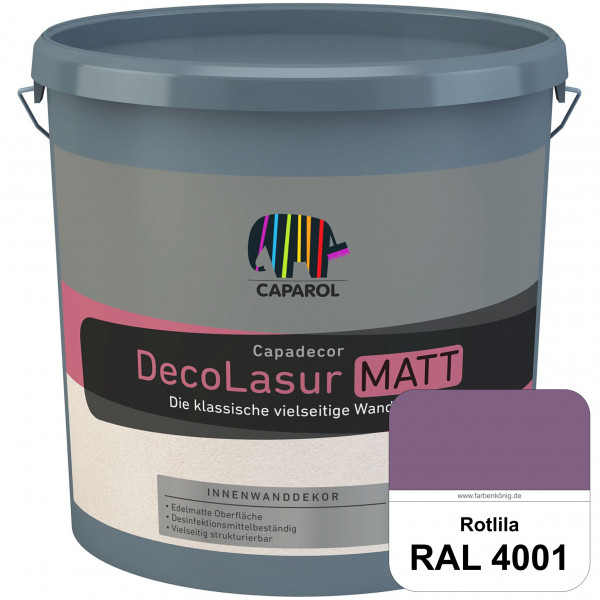 Capadecor DecoLasur Matt (RAL 4001 Rotlila) Matte Lasurfarbe auf Dispersionsbasis (innen)