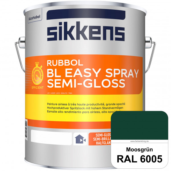 Rubbol BL Easy Spray (RAL 6005 Moosgrün) Seidenglänzender Airlesslack (außen & innen)